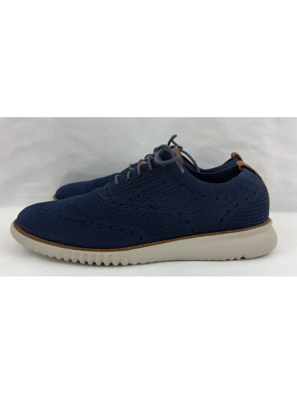 Cole Haan 2.0 ZERØGRAND Stitchlite Wingtip Blue Men's US Size 11M Oxfords Shoes